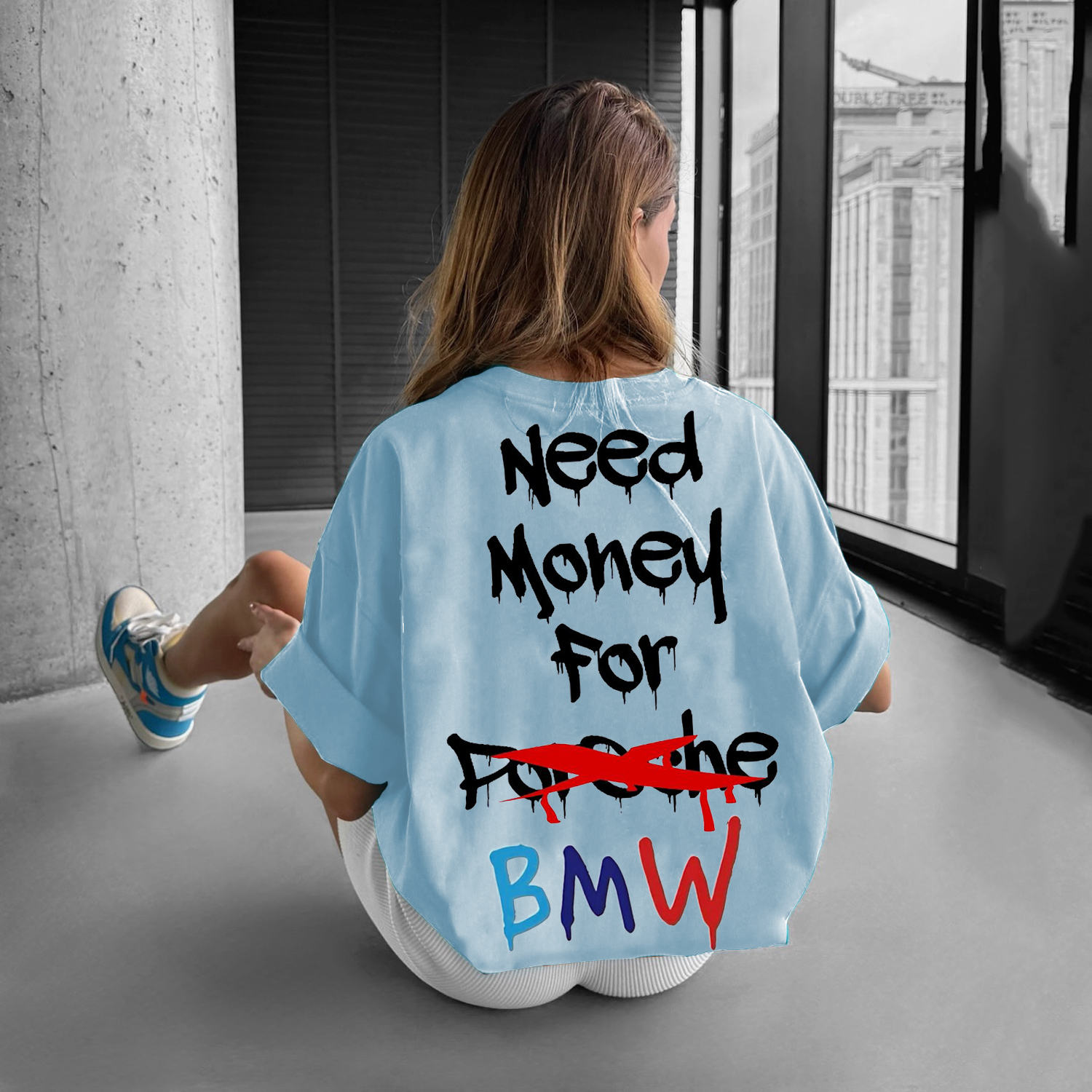 Letter Printed Oversized T-shirt