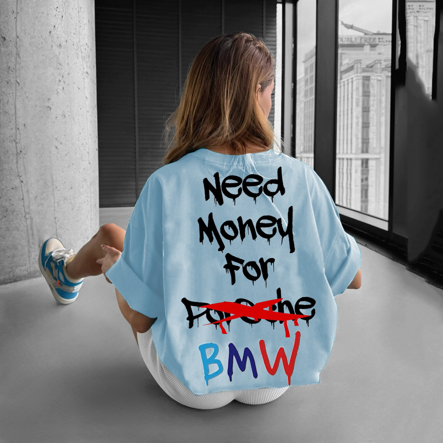 Letter Printed Oversized T-shirt