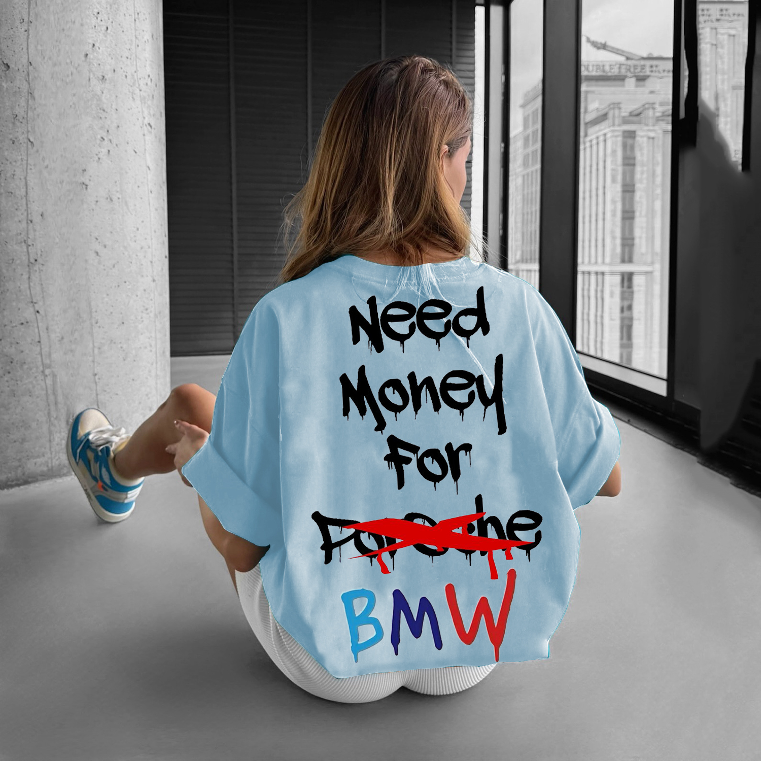 Letter Printed Oversized T-shirt