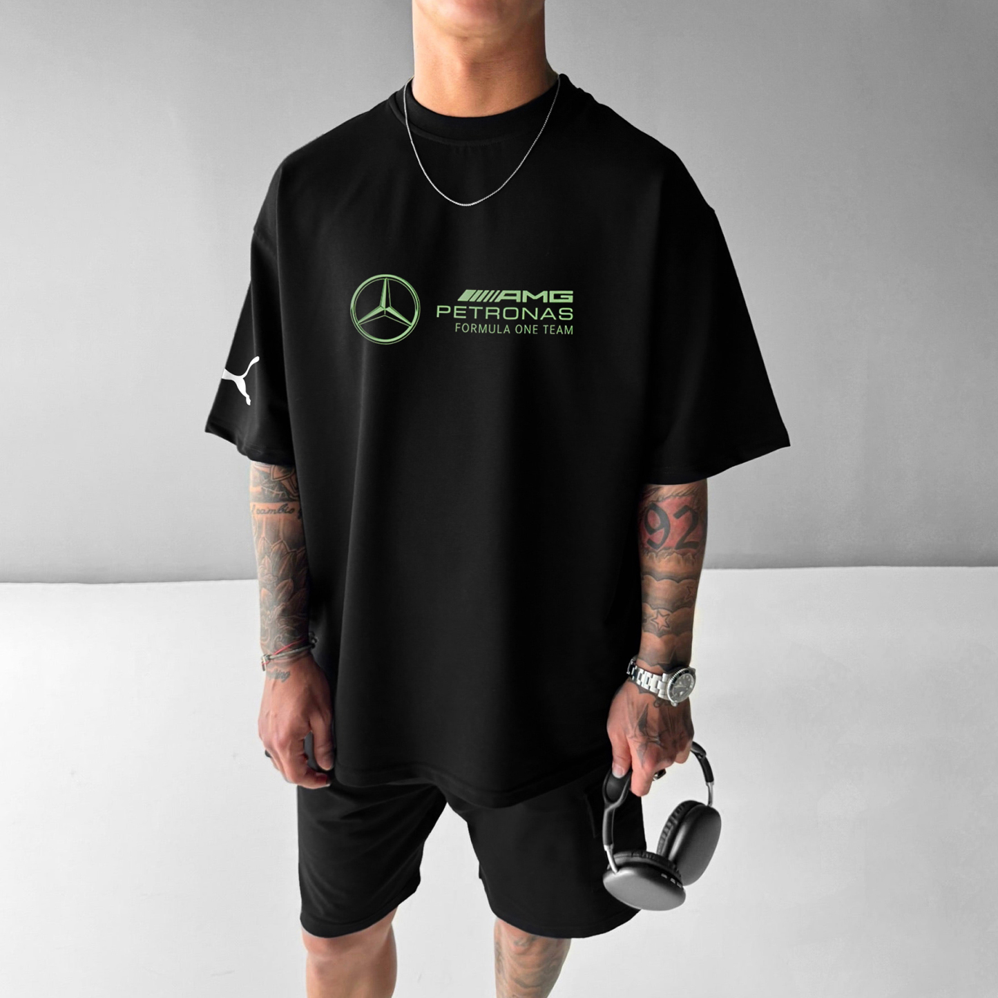 Unisex Casual Sports Car Print T-shirt