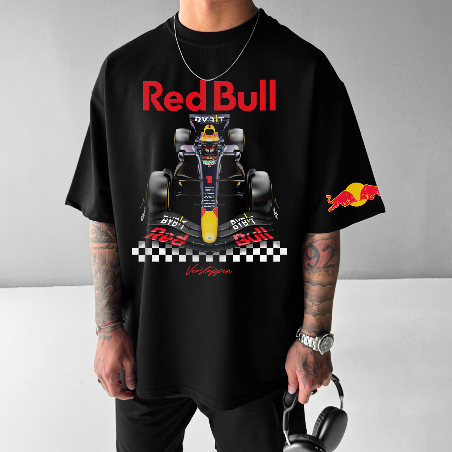Unisex Casual Racing Print T-Shirt
