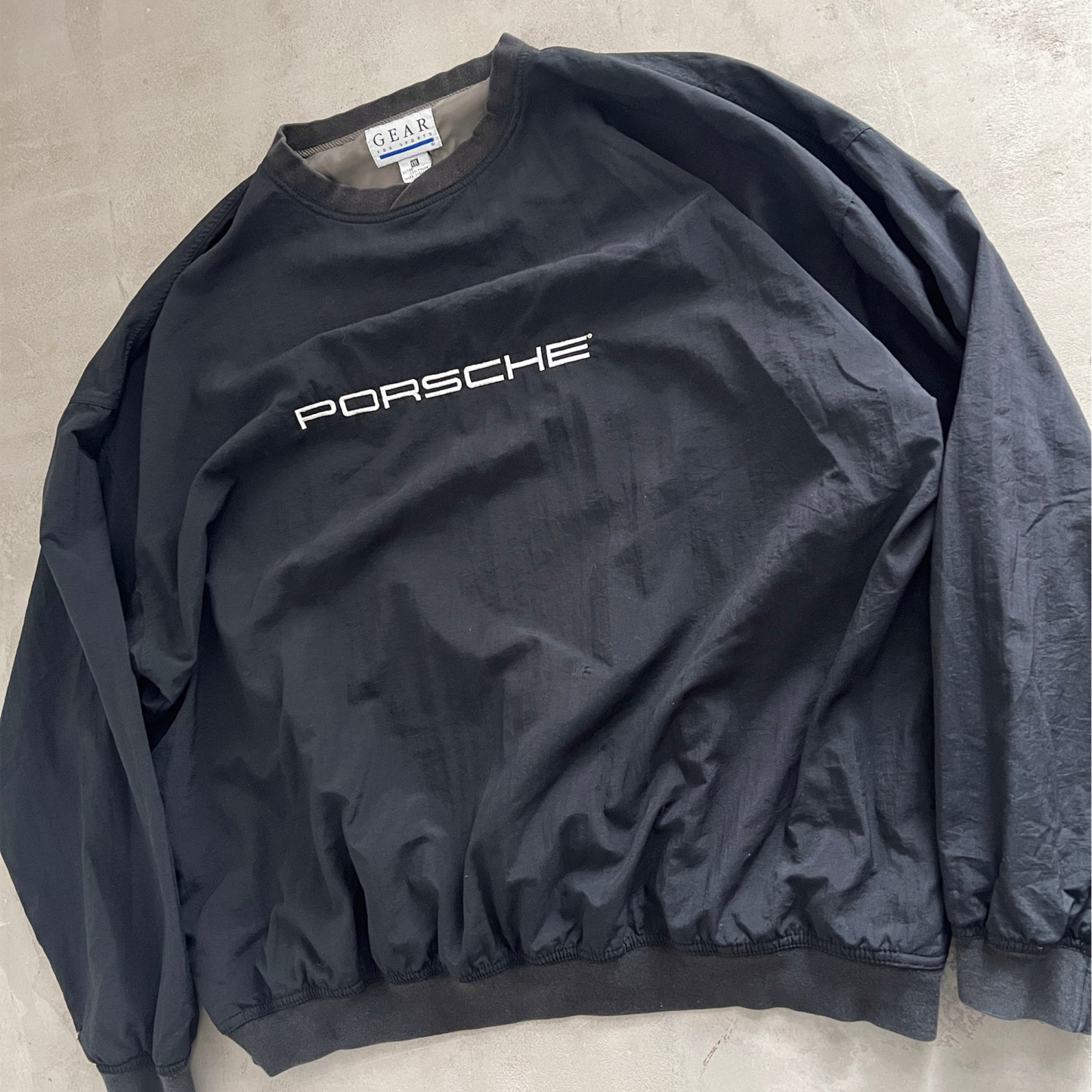 Unisex Vintage Machine Embroidered Racing Oversized Sweatshirt