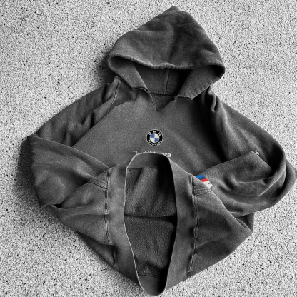 Unisex 90s Casual Racing Embroidery Oversized Hoodie