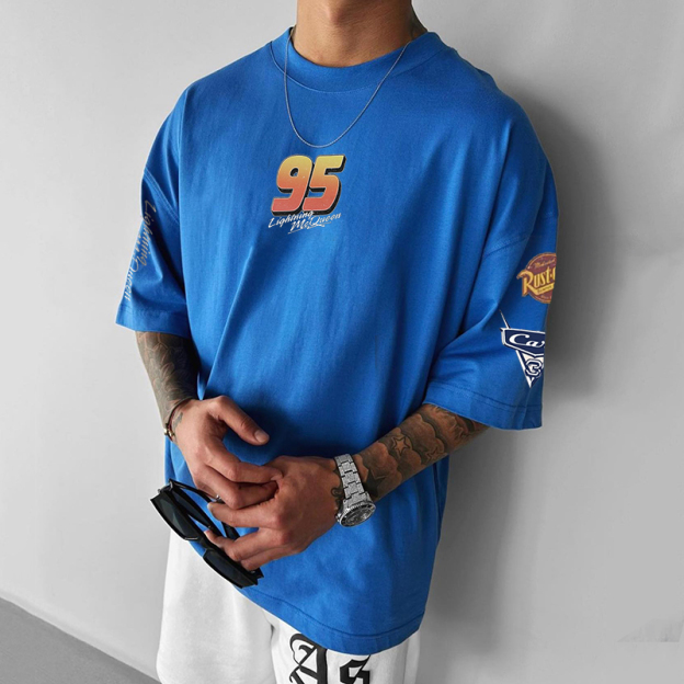 Speed Racing Letter Printed T-shirt