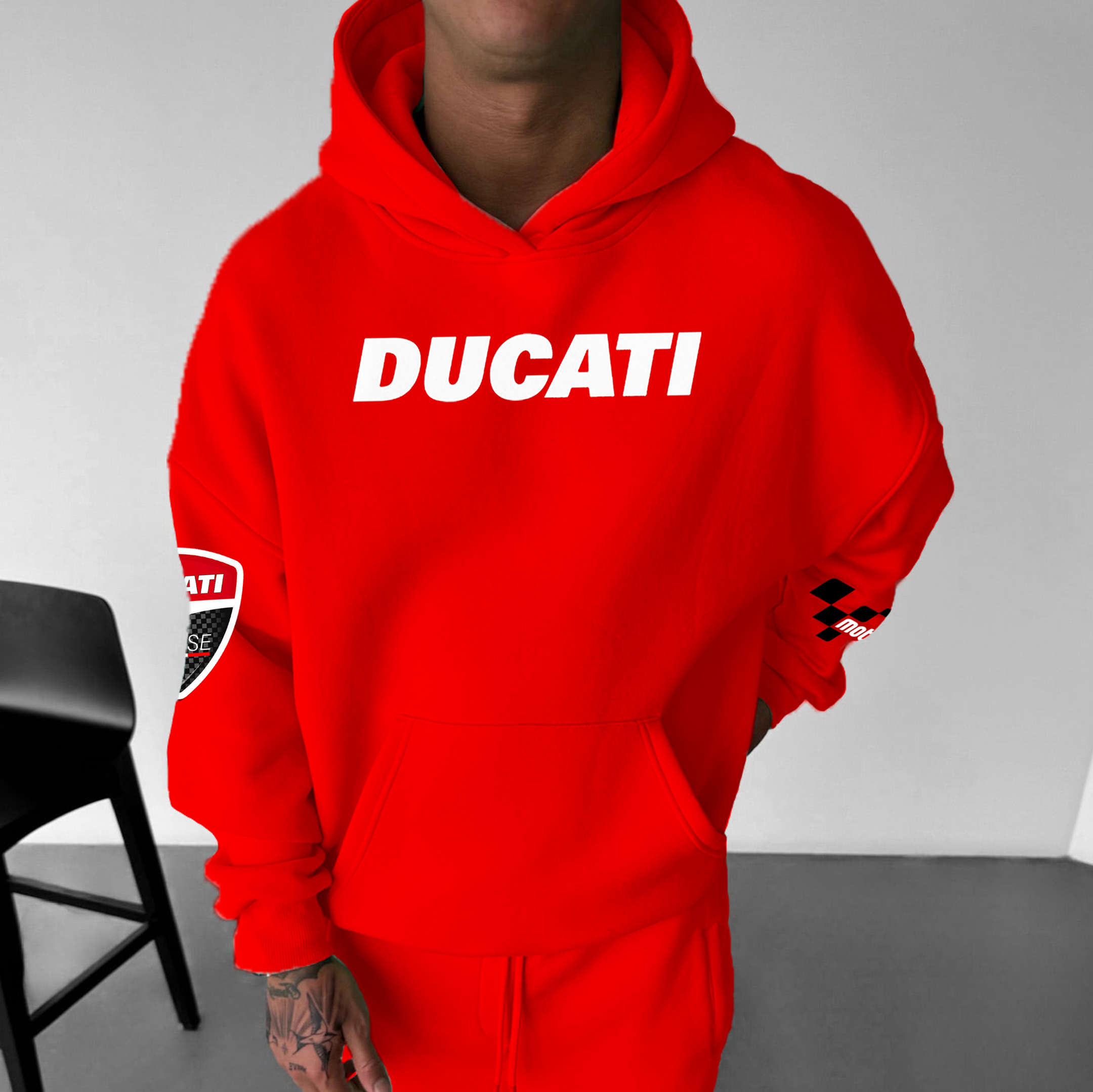 Unisex Motorcycle Racing Motorcycle Enthusiast Oversized Hoodie