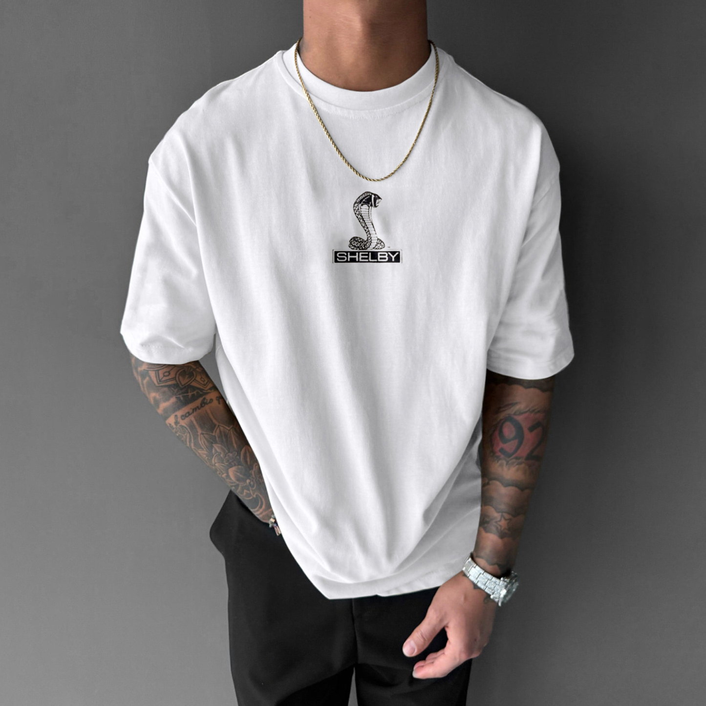 Letter Racing Printed Short Sleeve T-shirt
