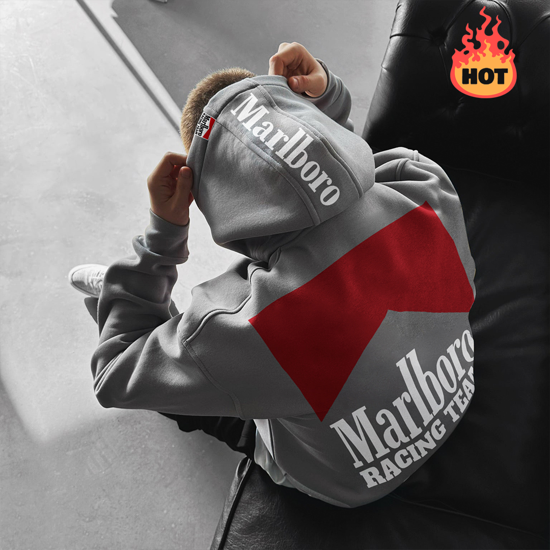 Oversized Hoodie Racing Graphic Print Hooded Sweatshirt