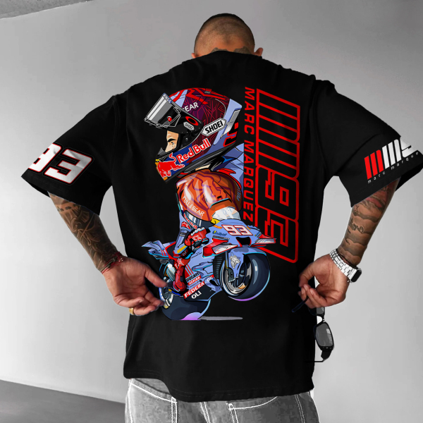 Unisex Motorcycle Racing NO.93 Printed Rider T-Shirt