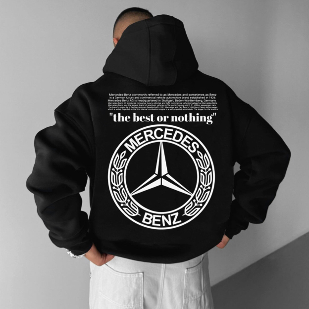 Casual Racing Car Logo Letter Design Hoodie