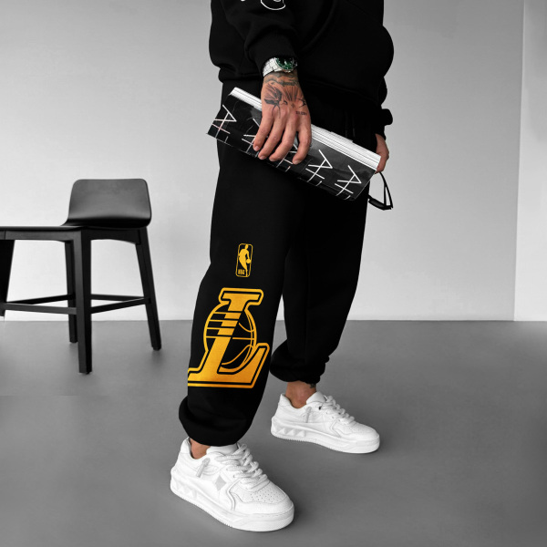 Men's street style basketball print Sweatpants Number 24 Sweatpants