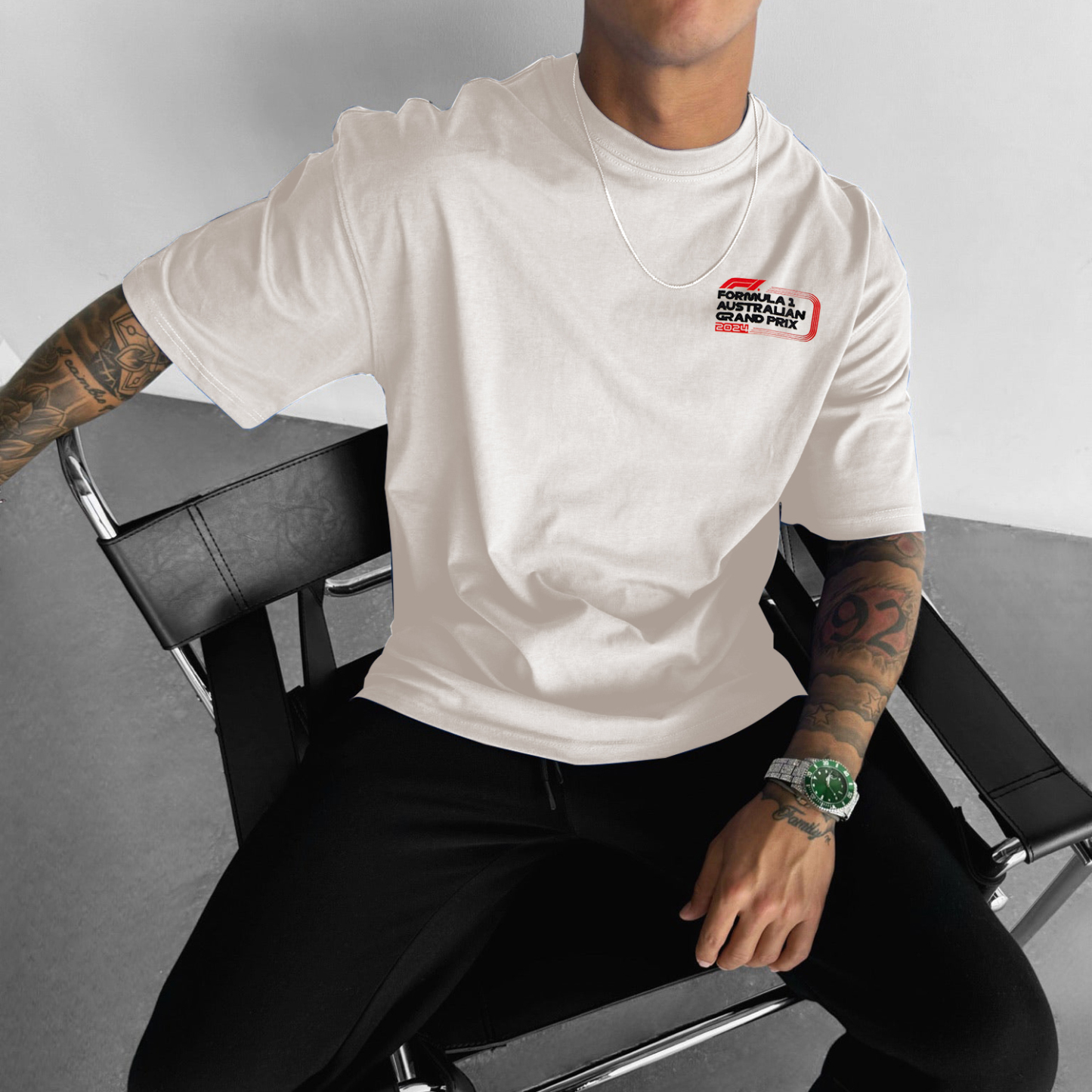 Retro Scenery Racing Printed T-shirt