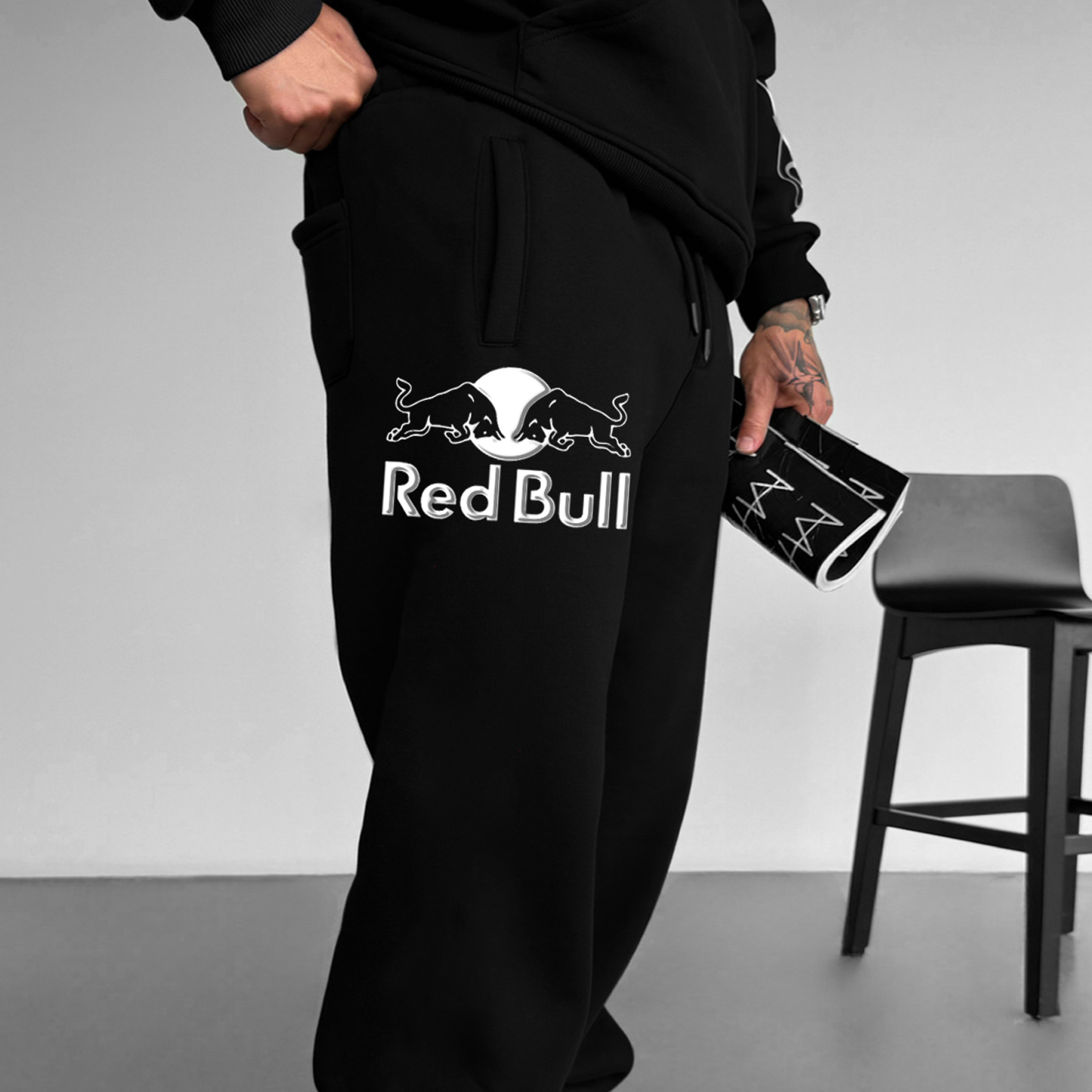 (Puff)Unisex Racing Foam Printed Casual Autumn And Winter Sweatpants Casual Pants