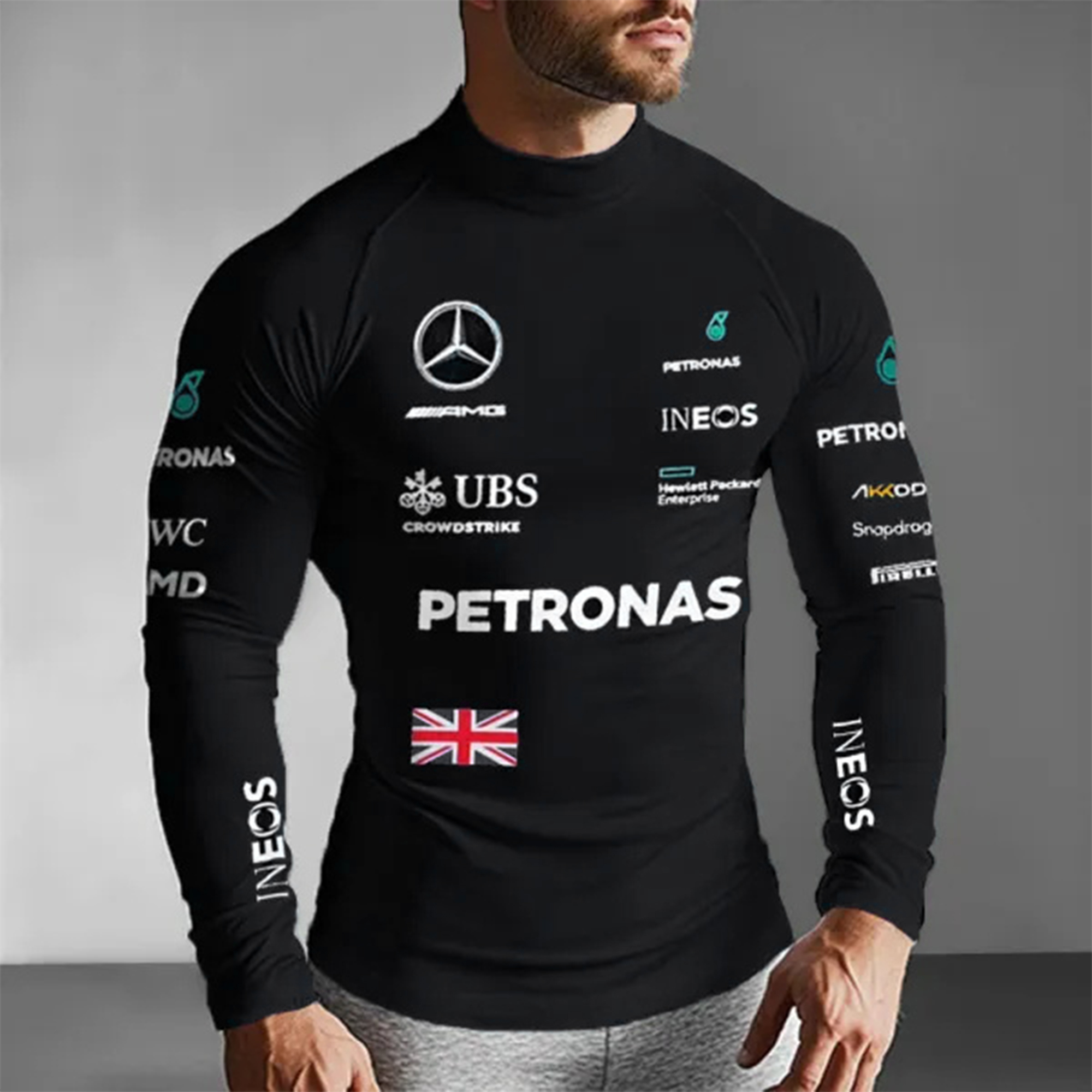 Unisex Racing Slim Compression Long Sleeve T-Shirt