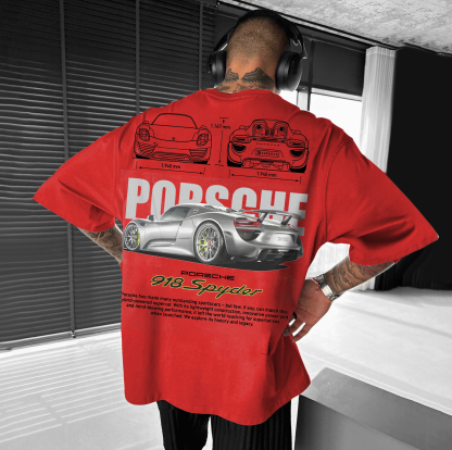 Retro Racing Logo Printed T-shirt