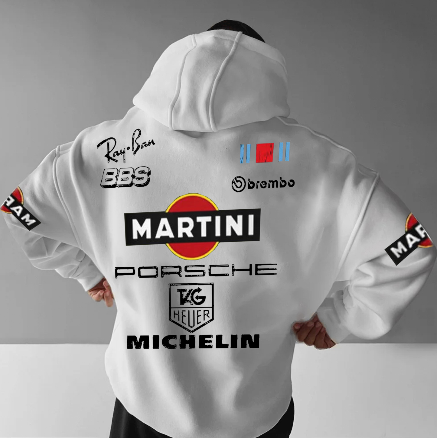 Men Oversize Casual Martini Racing Hoodie
