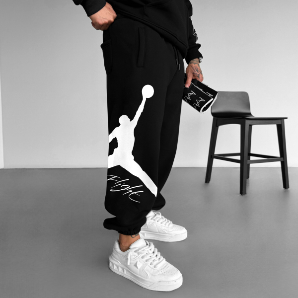 Men's street style basketball print Sweatpants