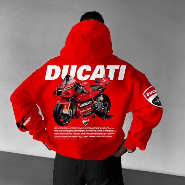 Unisex Motorcycle Racing Motorcycle Enthusiast Oversized Hoodie