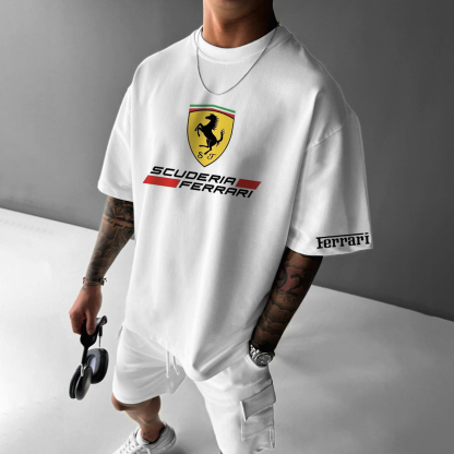 Men's Racing Printed Casual T-shirt