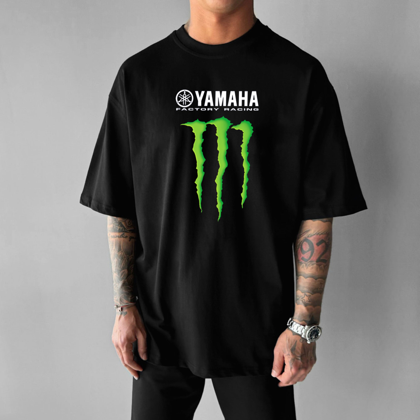 Unisex Casual Oversized Racing Print T-Shirt