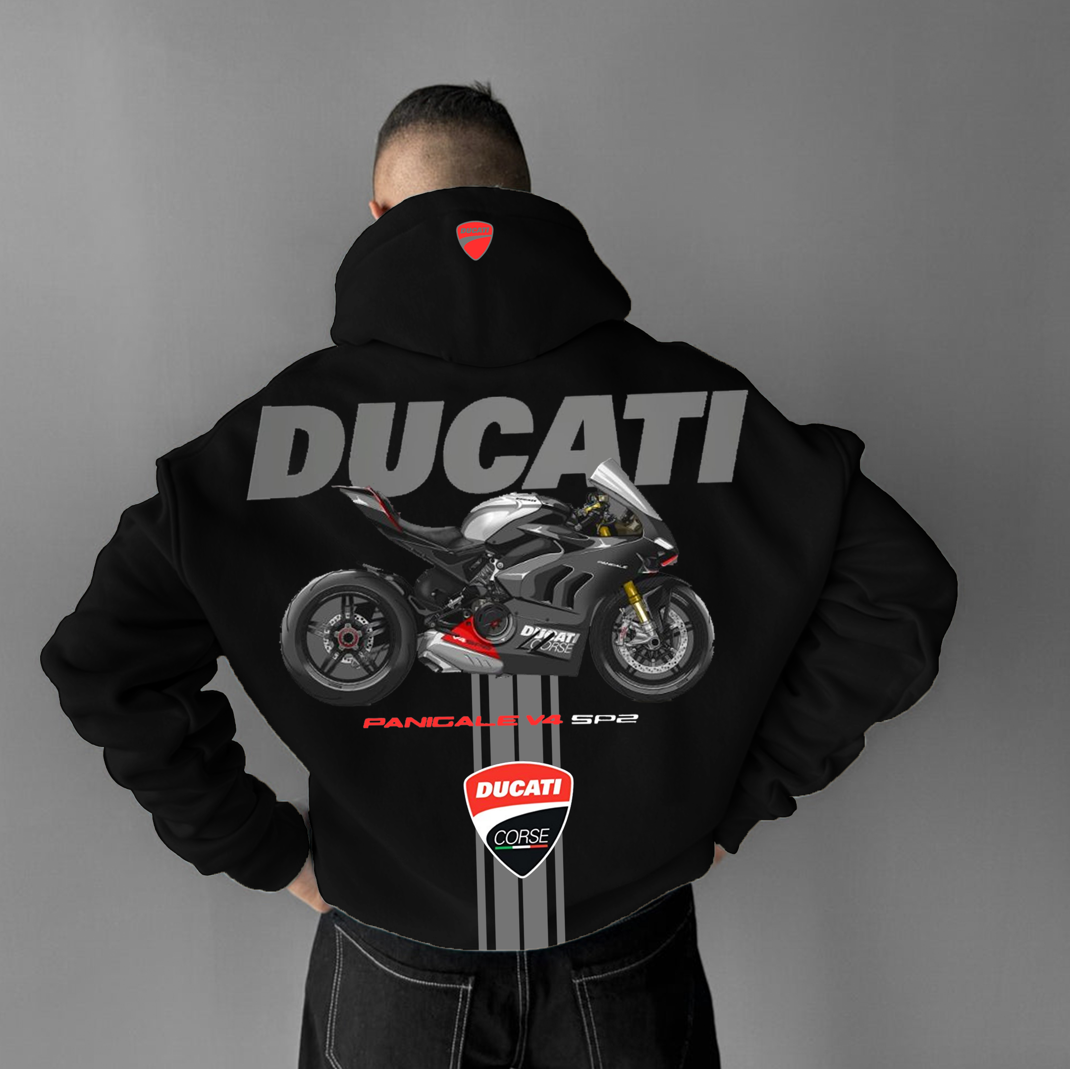 Unisex Motorcycle Oversized Casual Hoodie