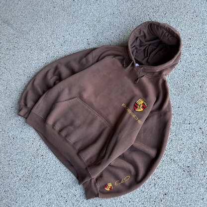 Unisex 90s Racing Embroidered Oversized Hoodie