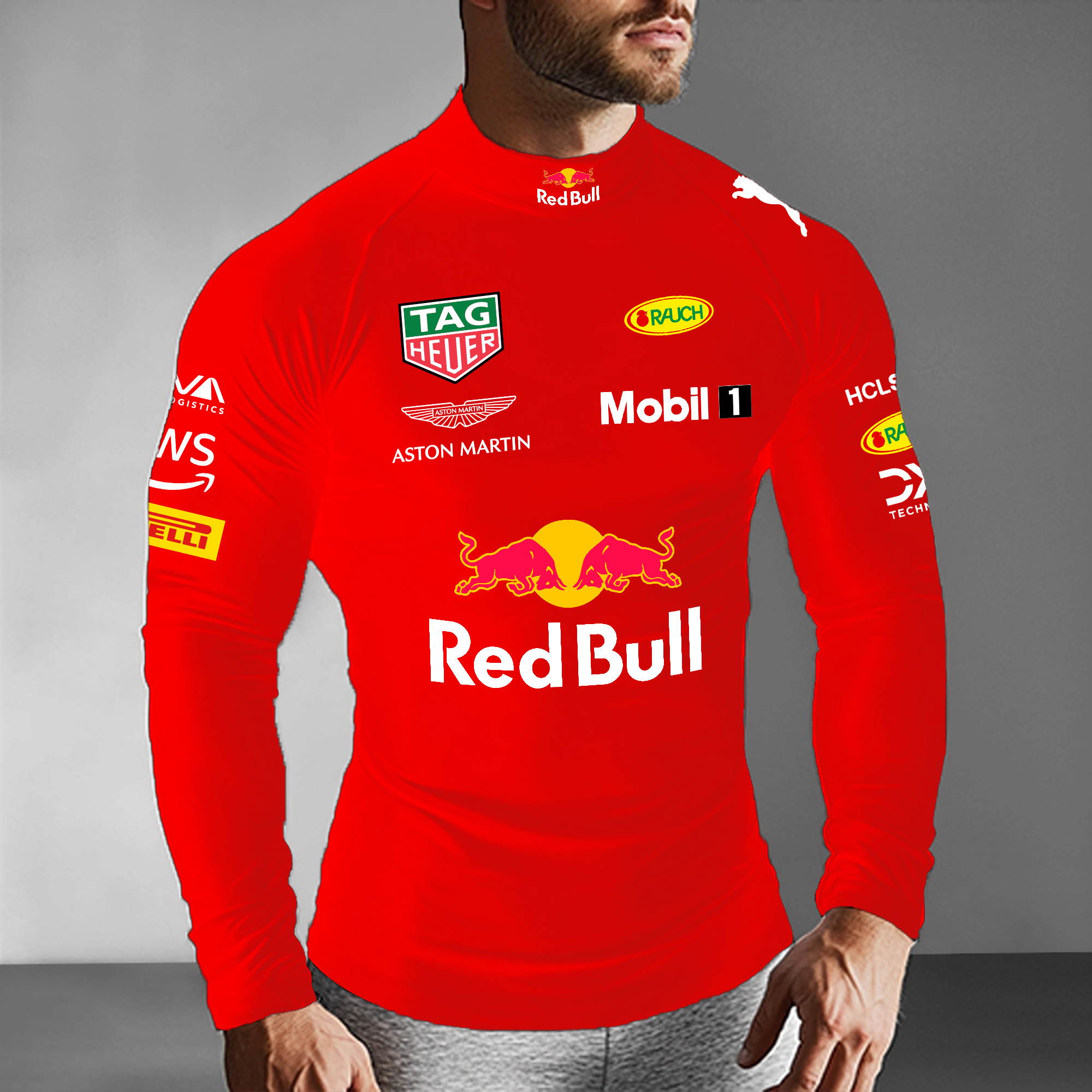 Unisex Racing Slim Compression Long Sleeve T-Shirt