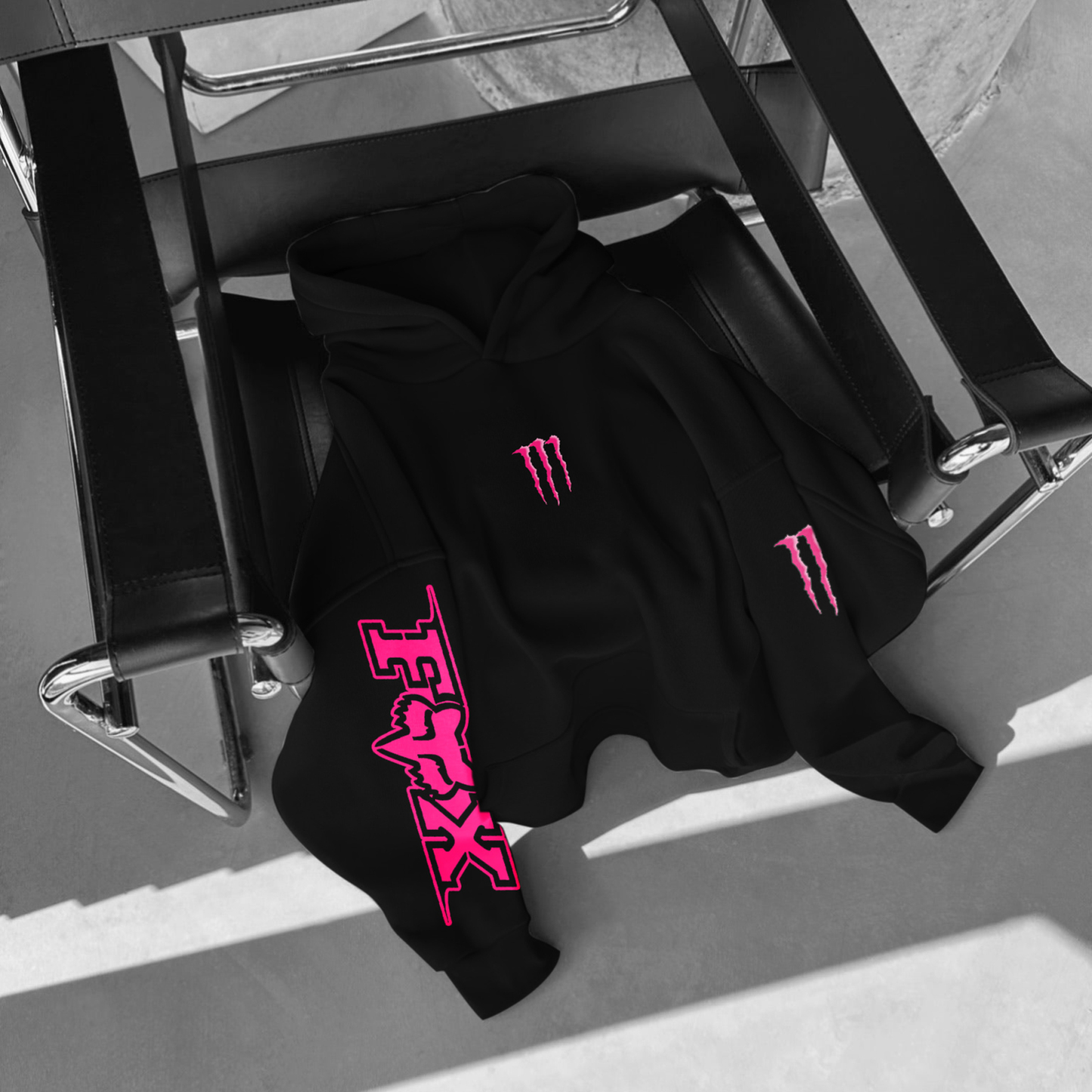 Oversize Racing Graphic Print Hoodie
