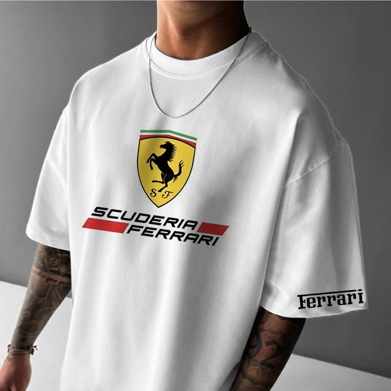 Men's Racing Printed Casual T-shirt