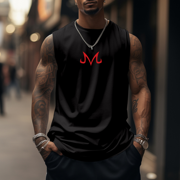 Men's Casual Dragon Ball Anime Printed Fitness Tank Top