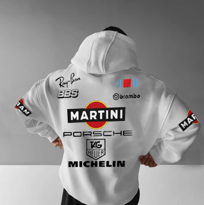 Men Oversize Casual Martini Racing Hoodie