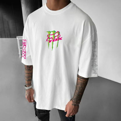Unisex Casual Oversized 46 Racing Print T-Shirt