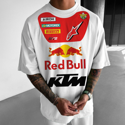 Oversized Unisex Racing Print Casual Sports T-Shirt