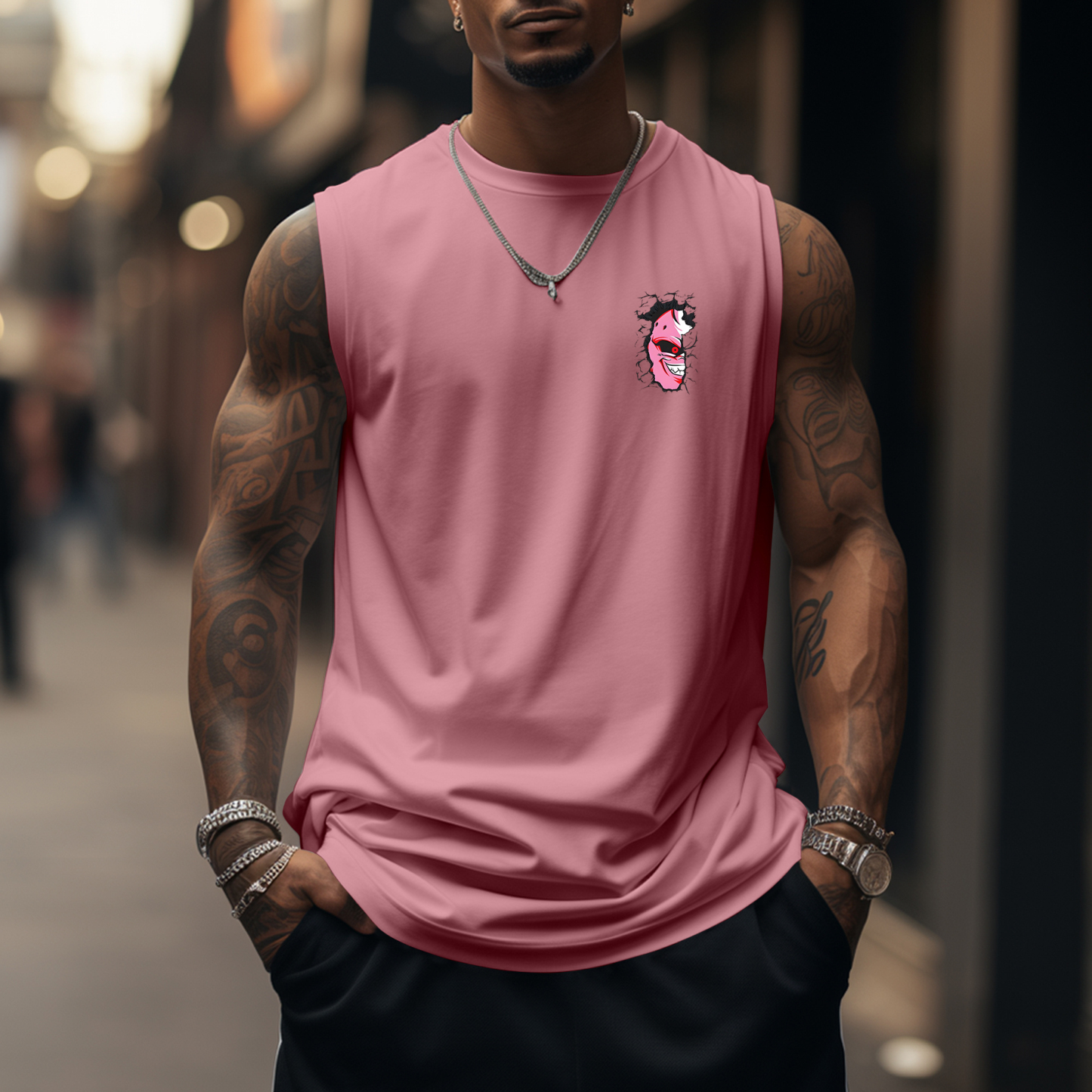 Oversized Anime Sports Tank Top