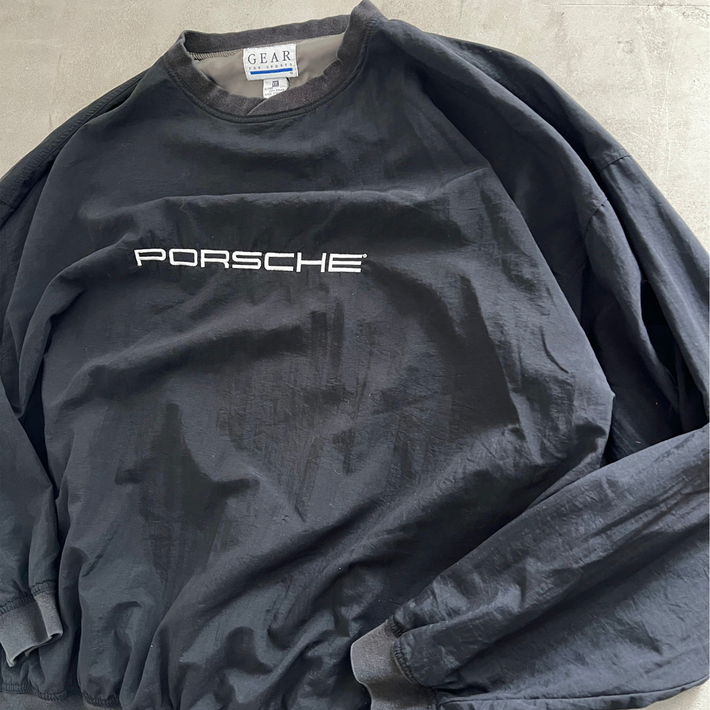 Unisex Vintage Machine Embroidered Racing Oversized Sweatshirt