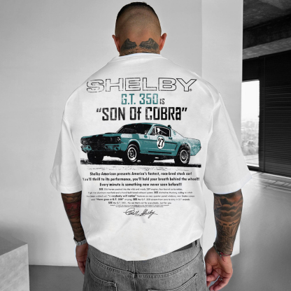 Letter Racing Printed Short Sleeve T-shirt