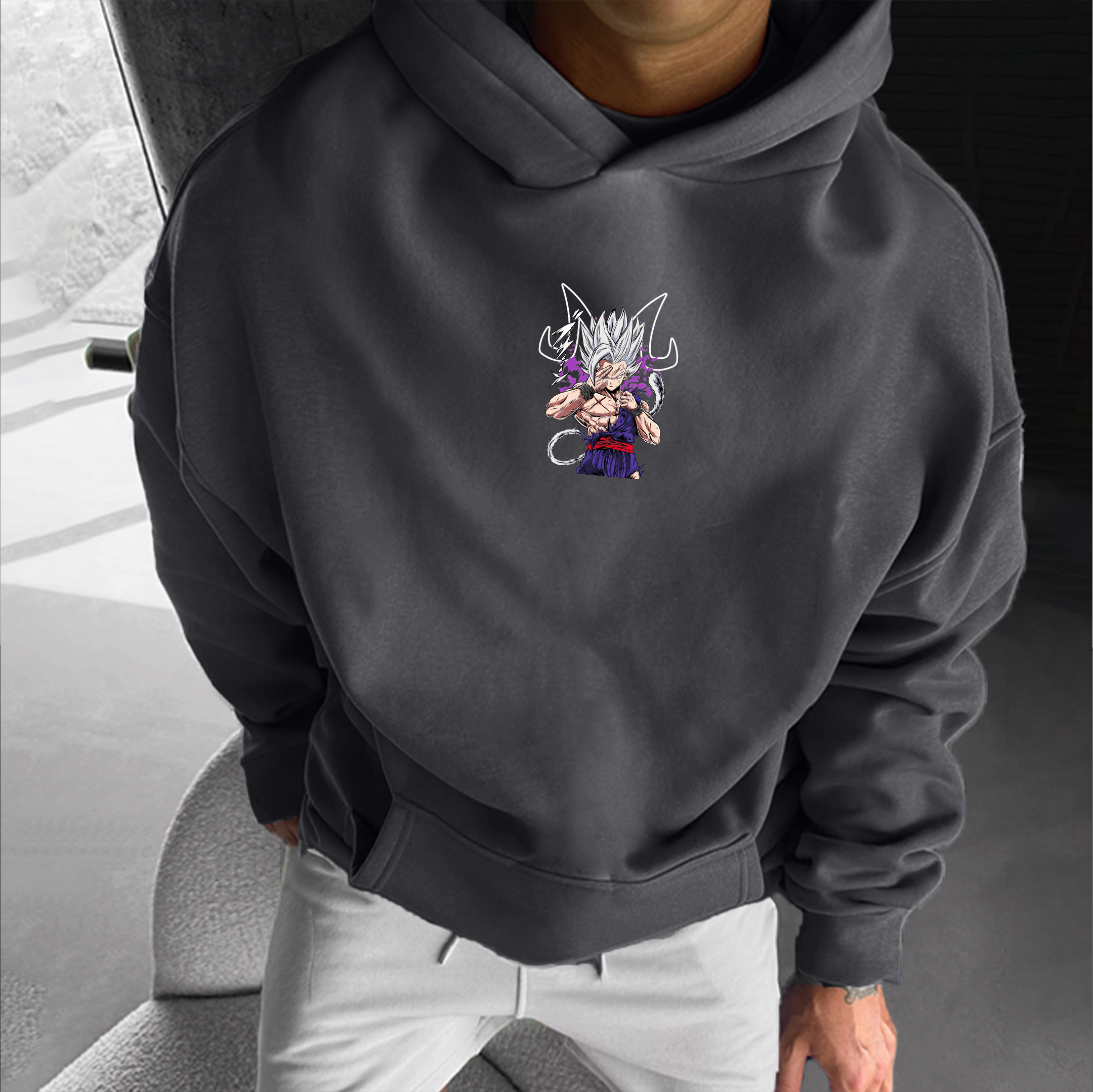 Anime "Dragon Ball" Character "Super Saiyan" Pattern Print Hoodie