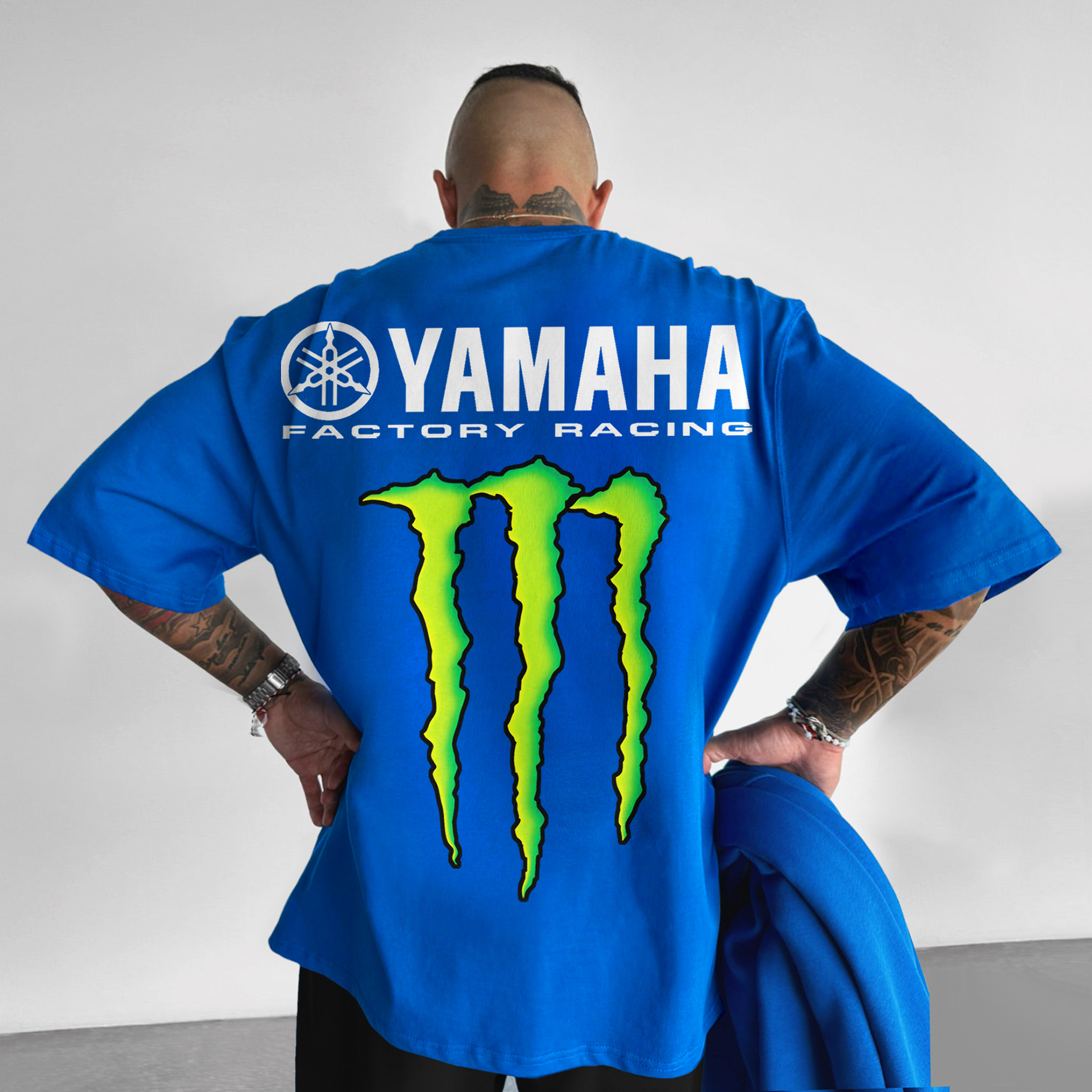 Unisex Casual Oversized Racing Print T-Shirt