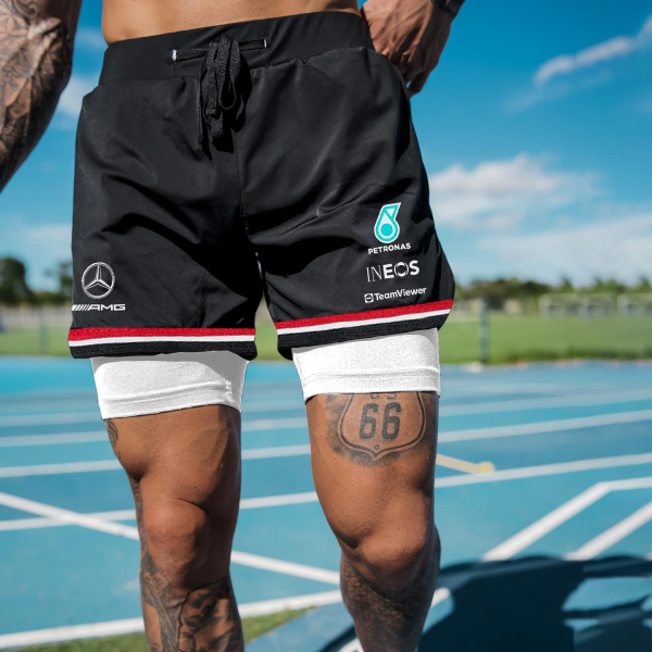 Outdoor casual racing print sports shorts