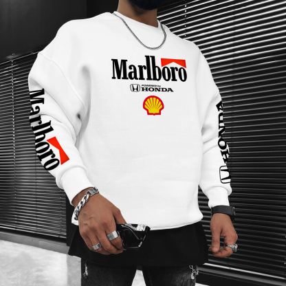 Unisex Loose Fit Racing Graphic Print Sweatshirt