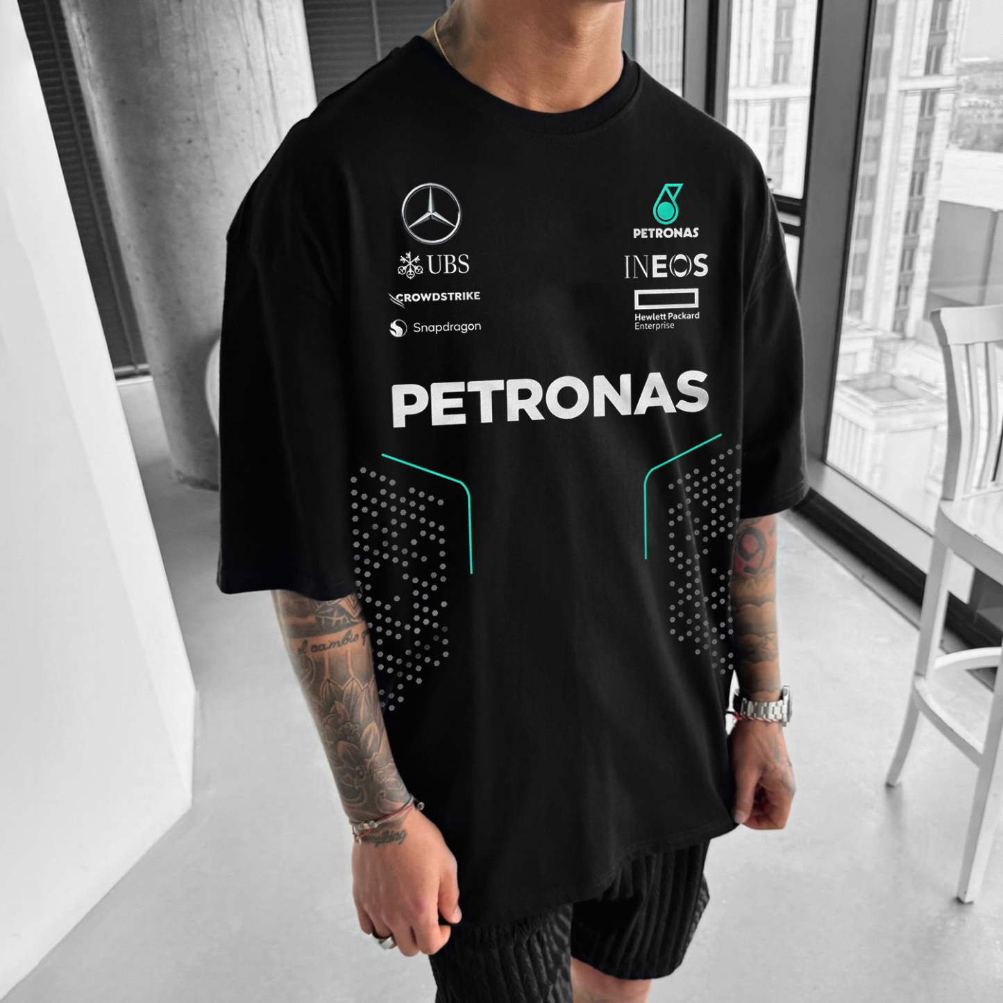 Casual Racing Printed T-shirt