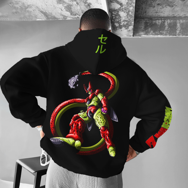 Unisex Anime Print Casual Oversized Hoodie-Teegamechanger