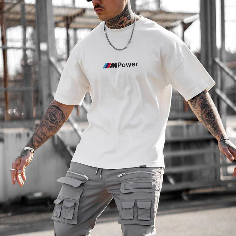 Men's Car Printed Short Sleeve Casual T-Shirt