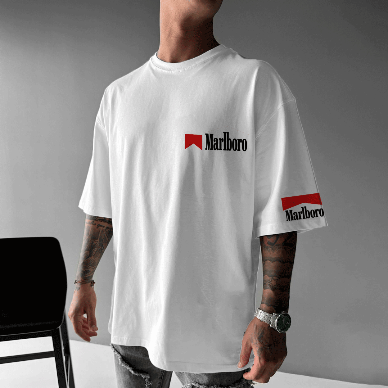 Unisex Racing Fan Causal Oversized Loose T-Shirt