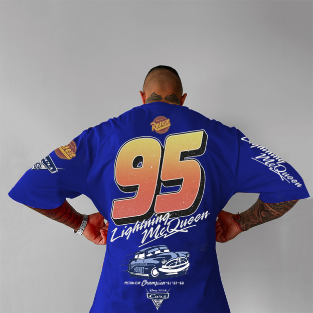 Speed Racing Letter Printed T-shirt