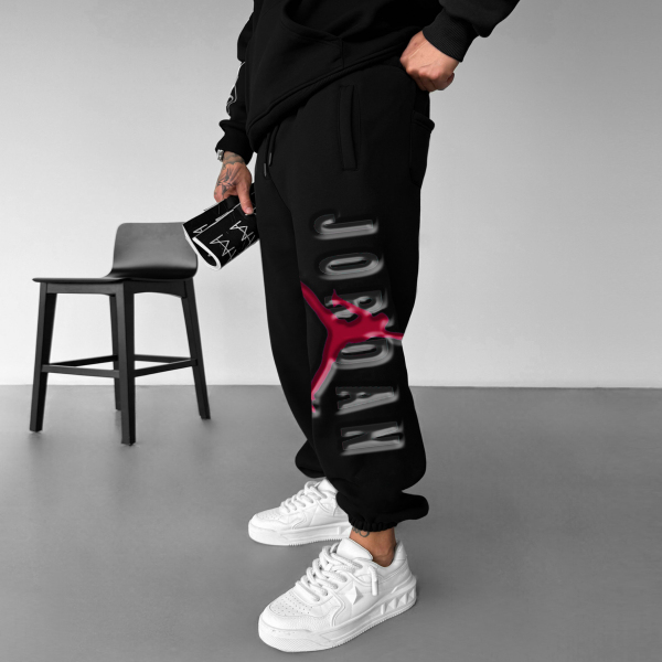 Unisex Basketball Game Sports Fitness Printed Casual Autumn and Winter Long Sports Pants Casual Pants Sweatpants