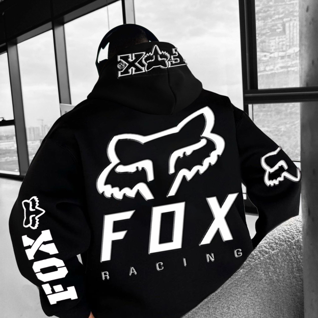 (Puff)Men's Racing Letter Hoodie