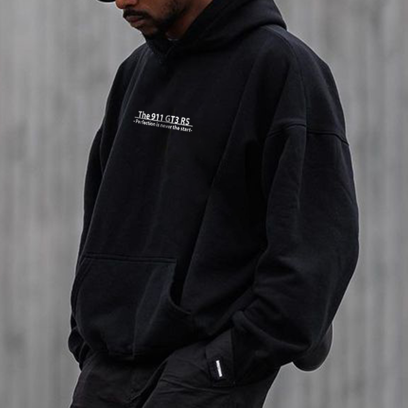 Men's 'Prefection Is Never The Start' Printed Hoodie