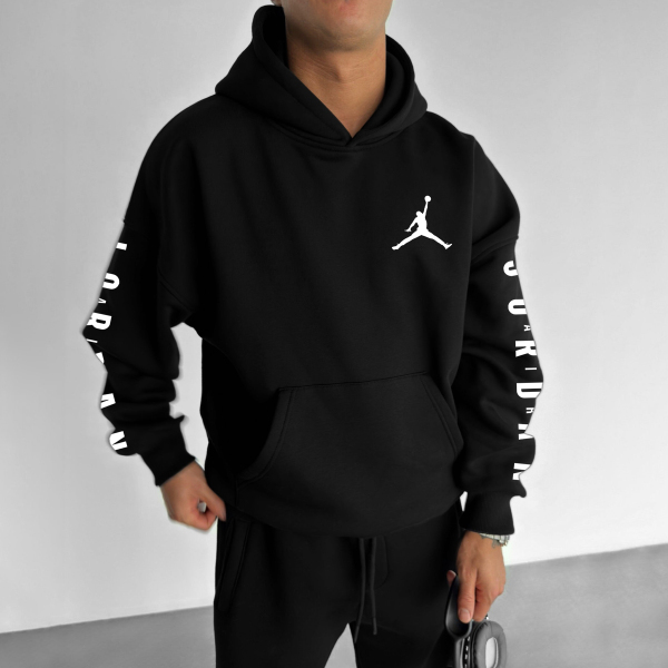 Oversized street style basketball print Hoodie