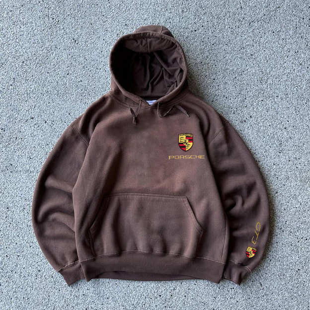 Unisex 90s Racing Embroidered Oversized Hoodie