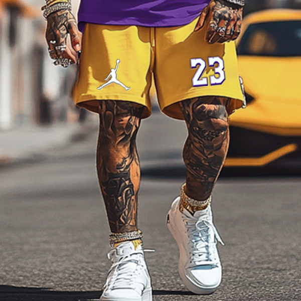 Unisex Basketball Los Angeles Competition Oversize Print T-shirt and Shorts Set